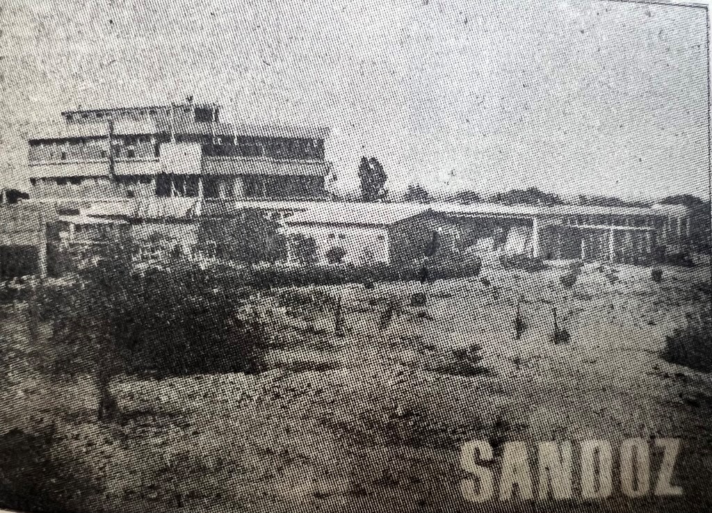 A historic view of the Sandoznagar manufacturing site